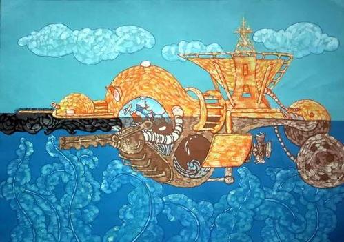 科技绘画一等奖图片,未来世界奇幻画卷