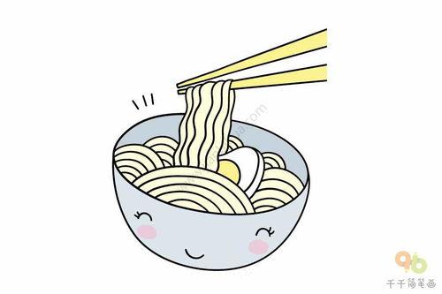 面条简笔画图片大全