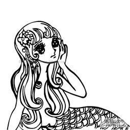 美人鱼画画图片大全,梦幻海洋中的绝美精灵